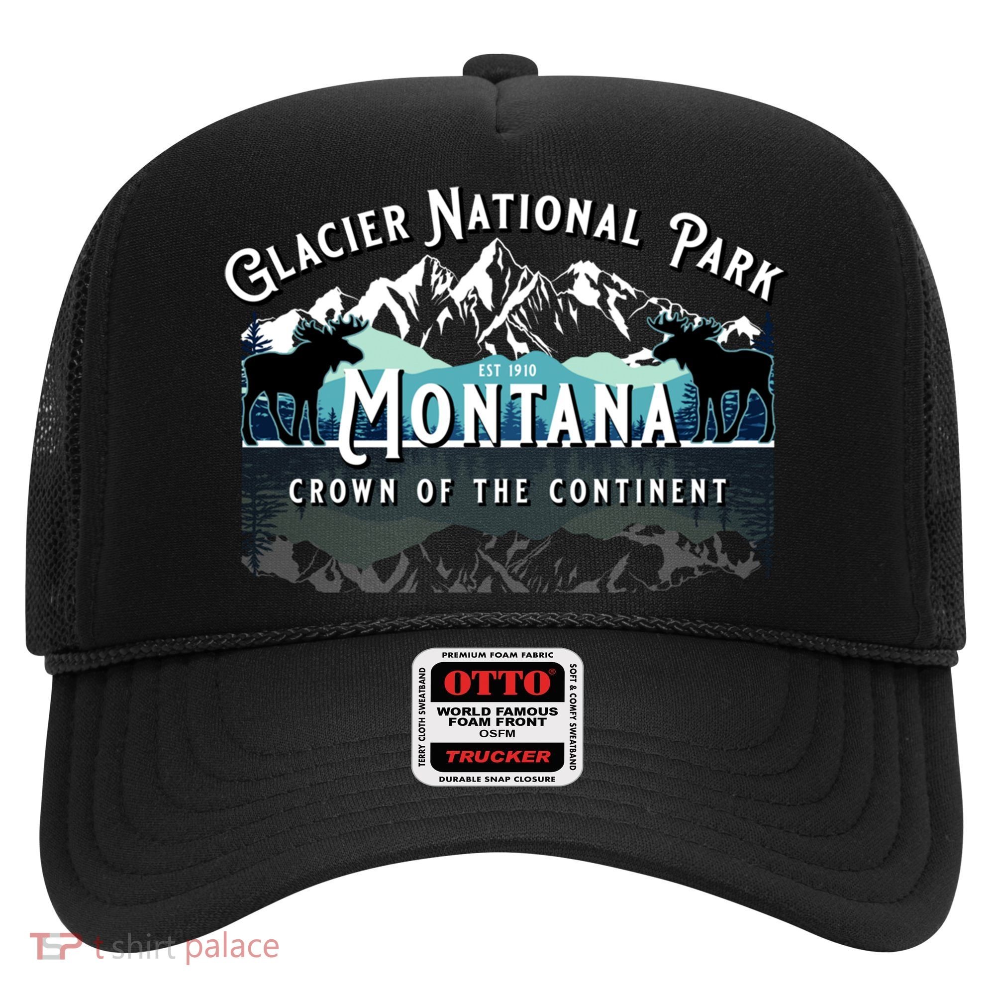 Glacier National Park Montana Hiking Camping Moose Souvenir Meaningful Gift Hat