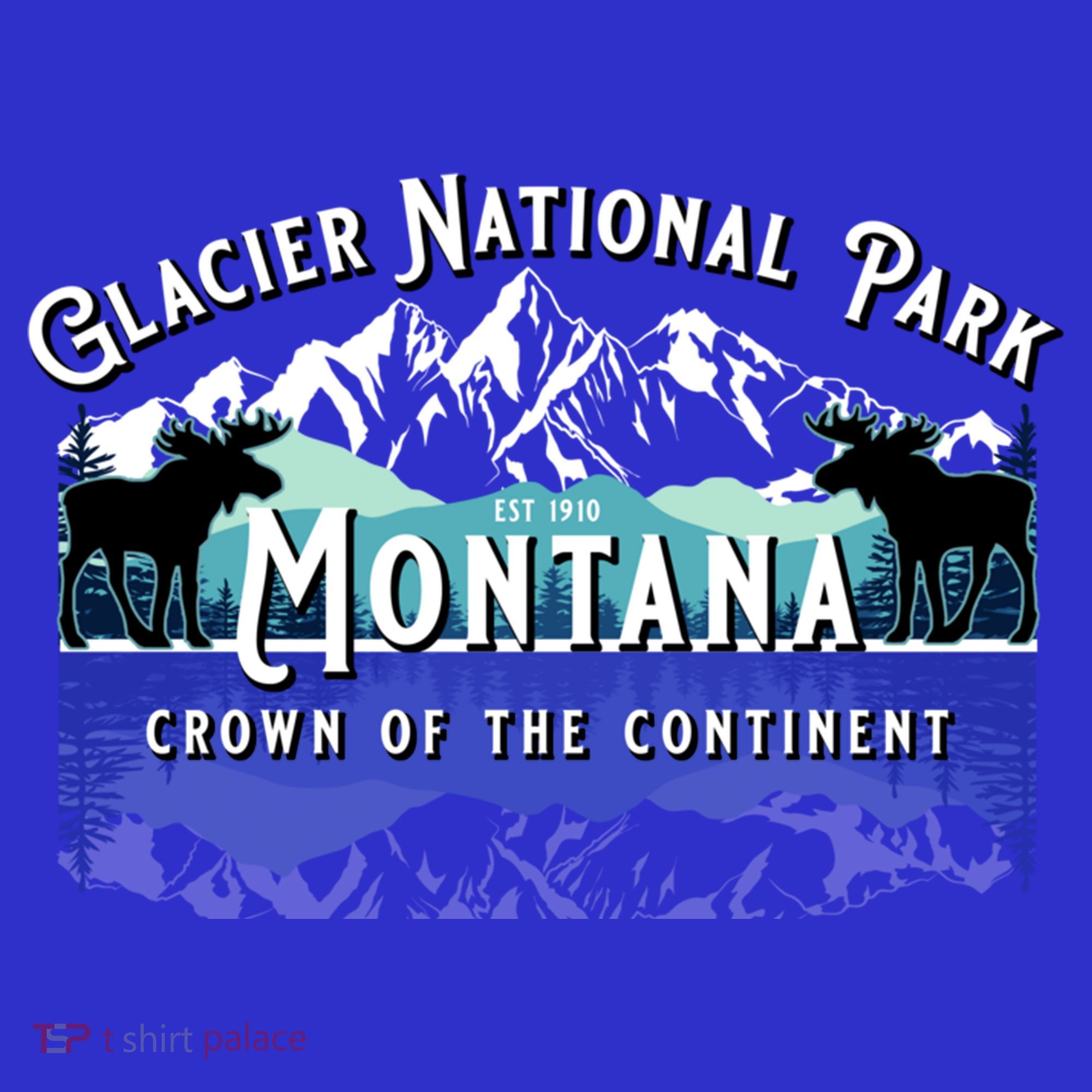 Glacier National Park Montana Hiking Camping Moose Souvenir Meaningful Gift Hoodie