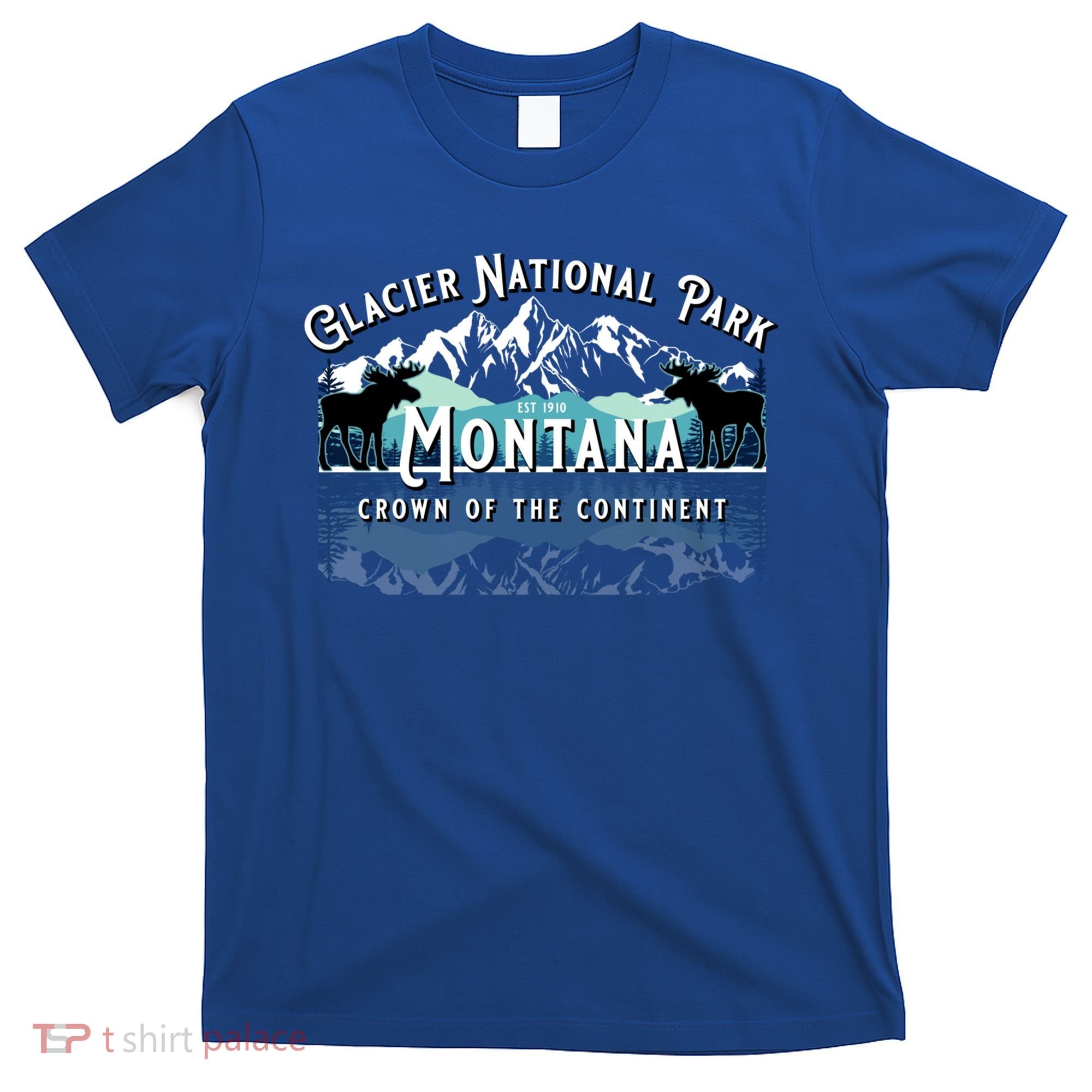 Glacier National Park Montana Hiking Camping Moose Souvenir Meaningful Gift T-Shirt