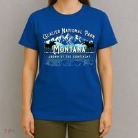 Glacier National Park Montana Hiking Camping Moose Souvenir Meaningful Gift T-Shirt thumb 4