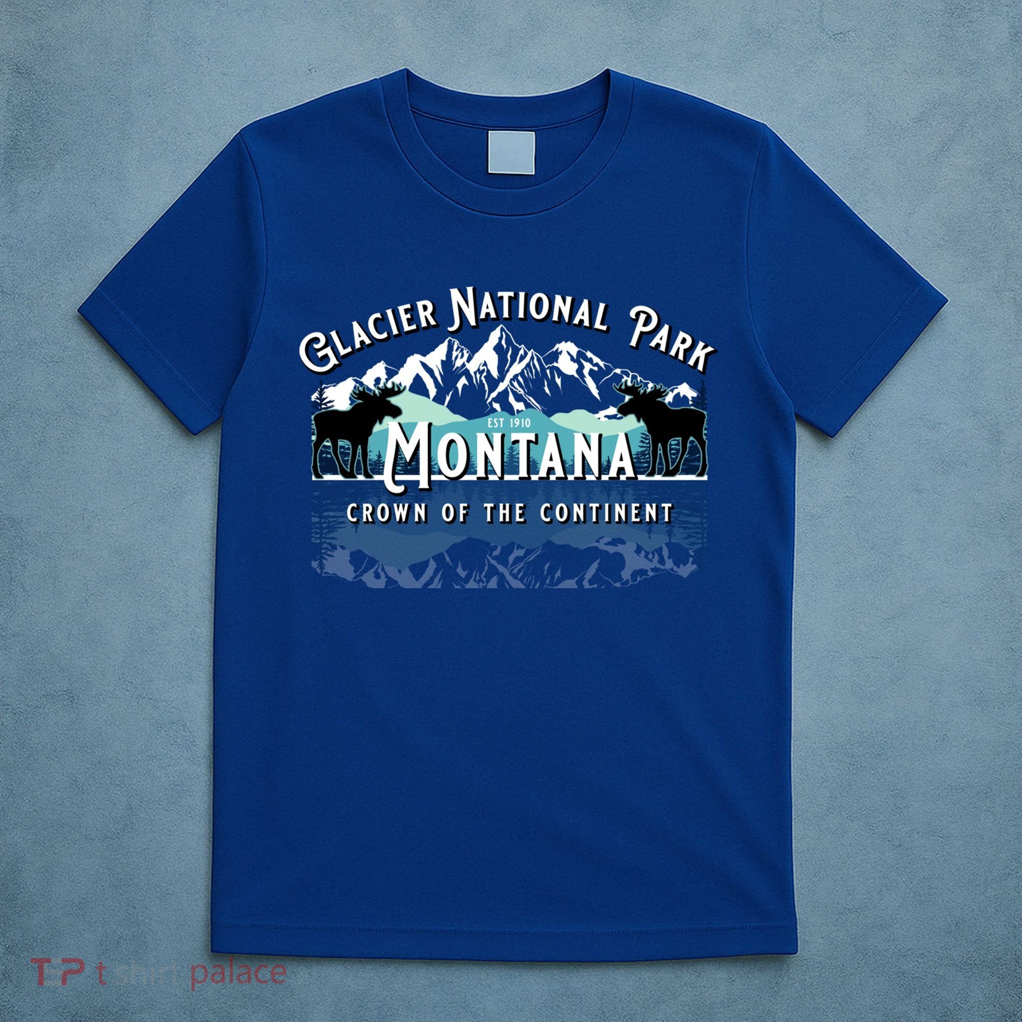 Glacier National Park Montana Hiking Camping Moose Souvenir Meaningful Gift T-Shirt