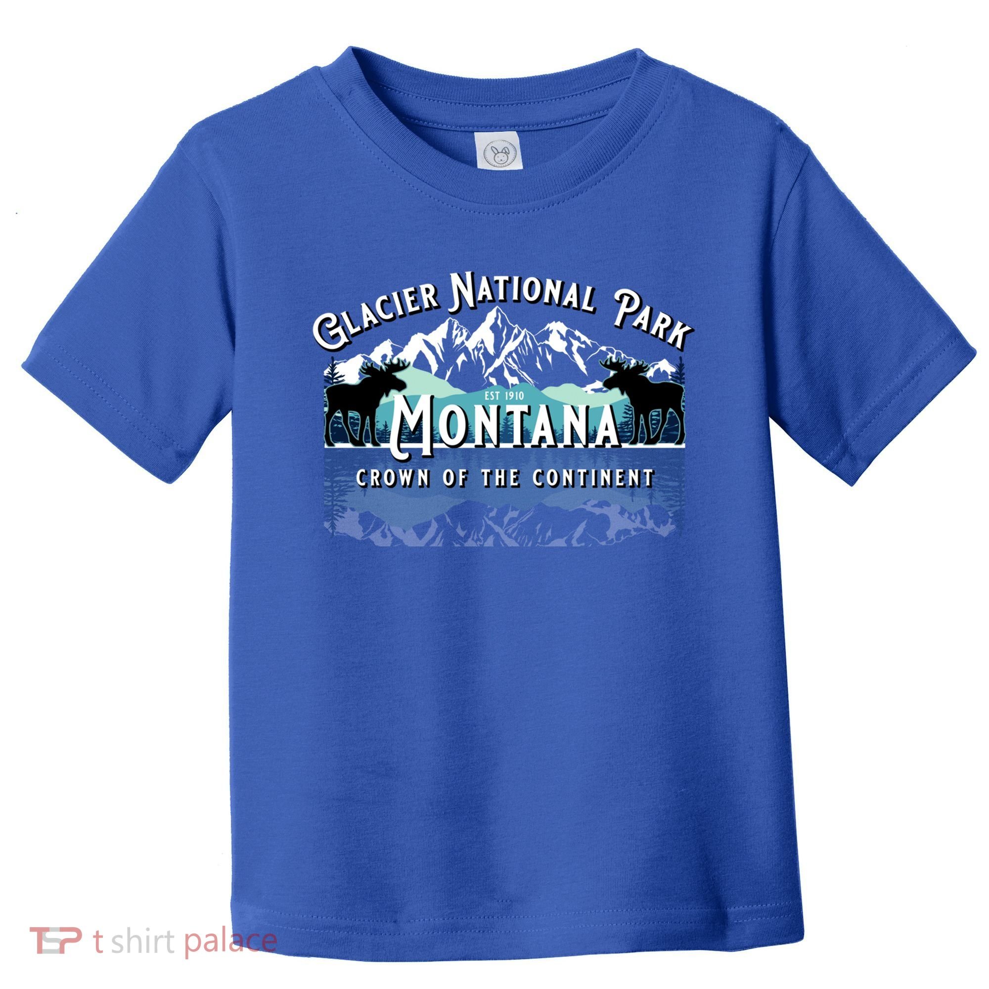 Glacier National Park Montana Hiking Camping Moose Souvenir Meaningful Gift Toddler T-Shirt