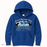 Glacier National Park Montana Hiking Camping Moose Souvenir Meaningful Gift Kids Hoodie thumb 0