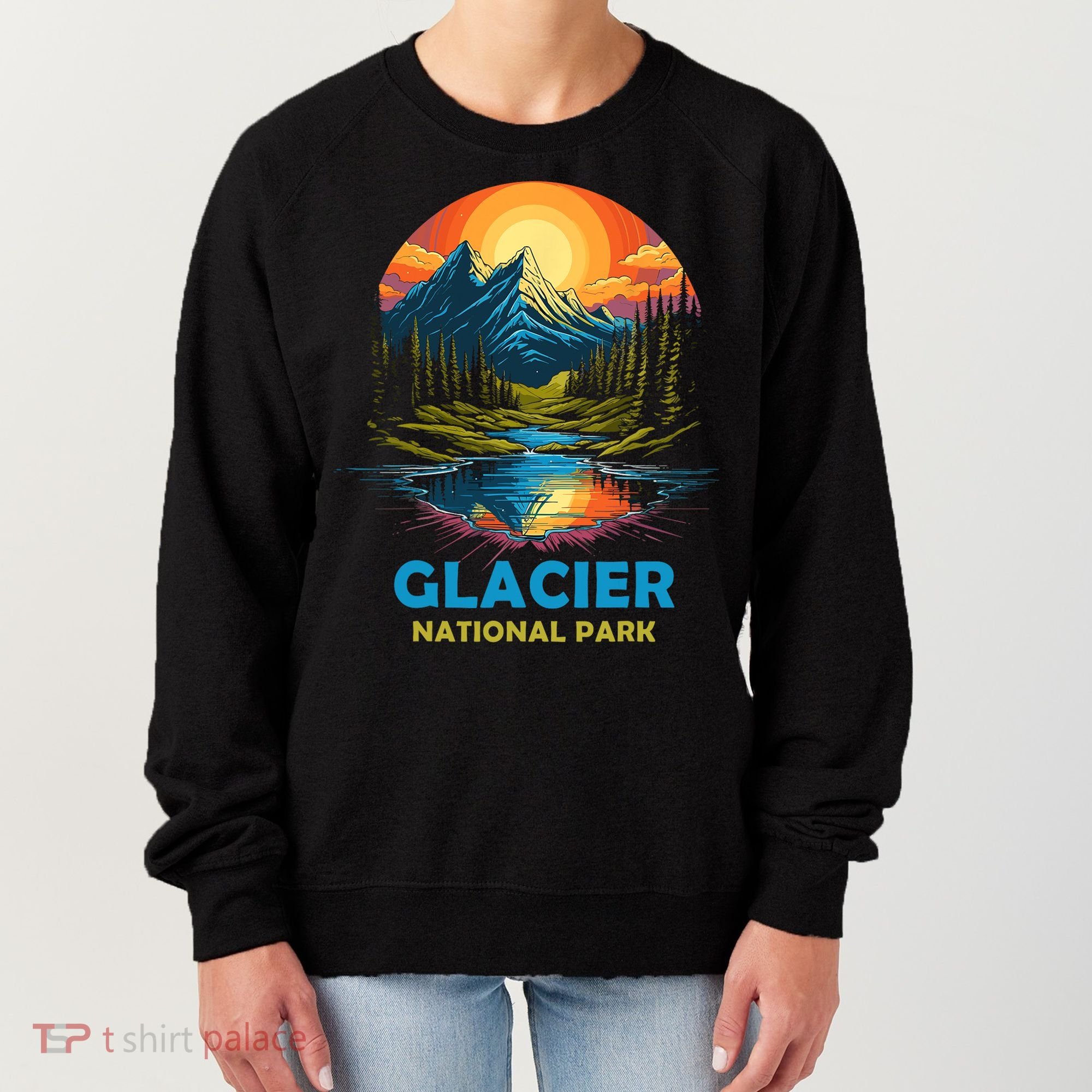 Glacier National Park Montana Mountains Trip Women's Sweatshirt