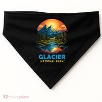 Glacier National Park Montana Mountains Trip USA-Made Doggie Bandana thumb 0