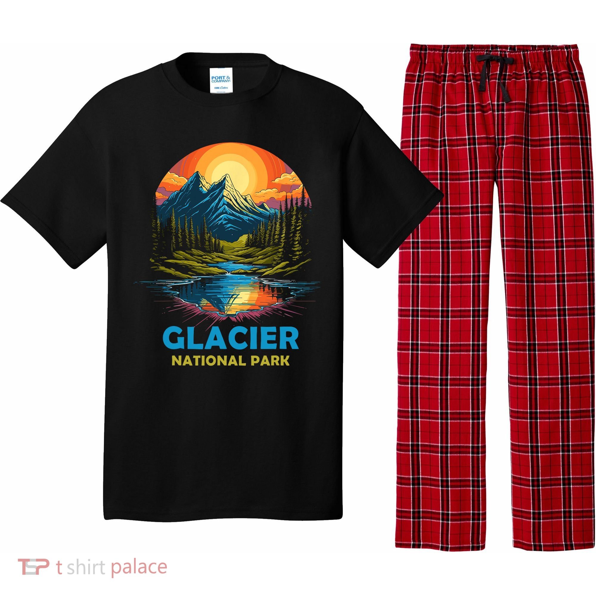 Glacier National Park Montana Mountains Trip Pajama Set