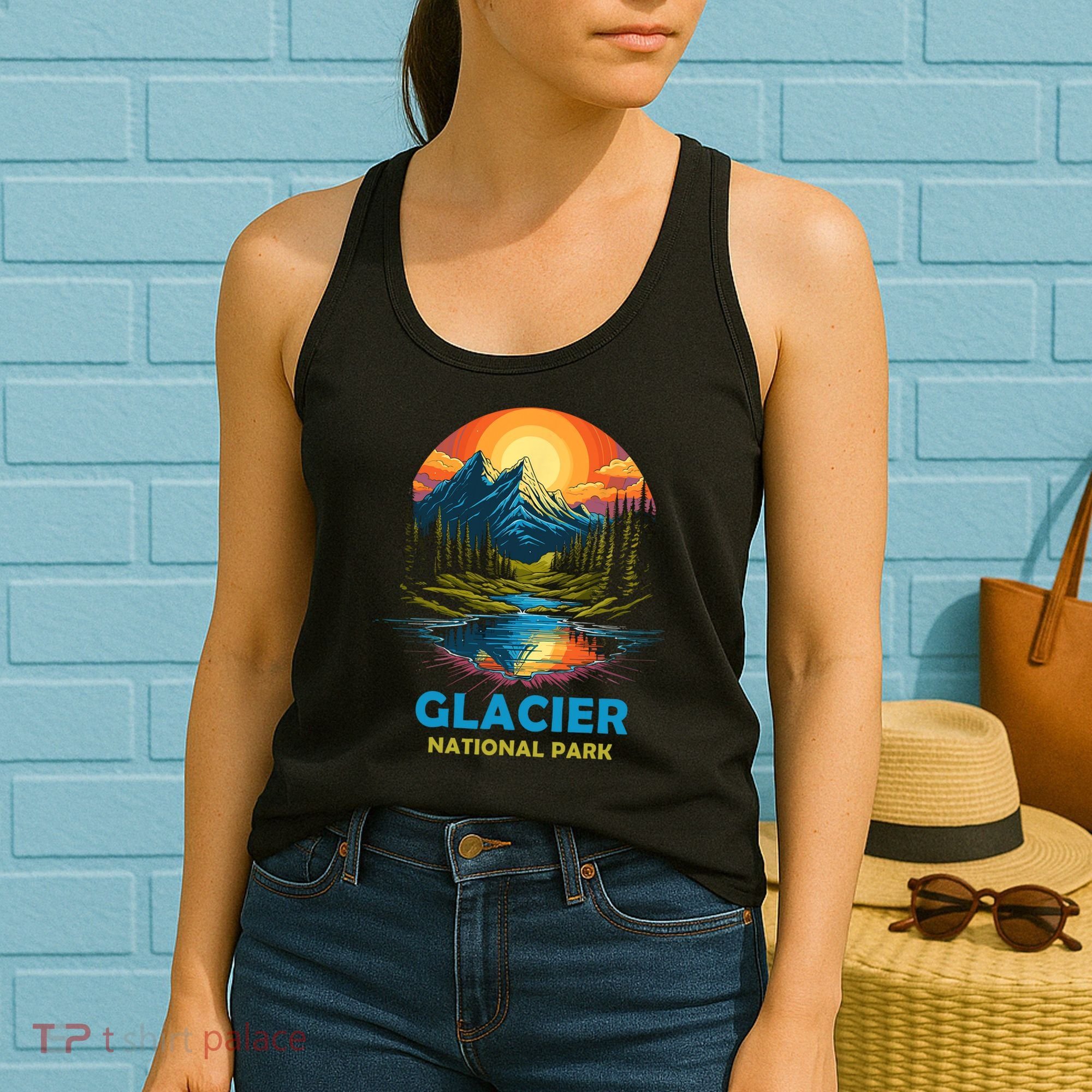 Glacier National Park Montana Mountains Trip Women's Tank Top