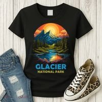Glacier National Park Montana Mountains Trip Women's T-Shirt thumb 3