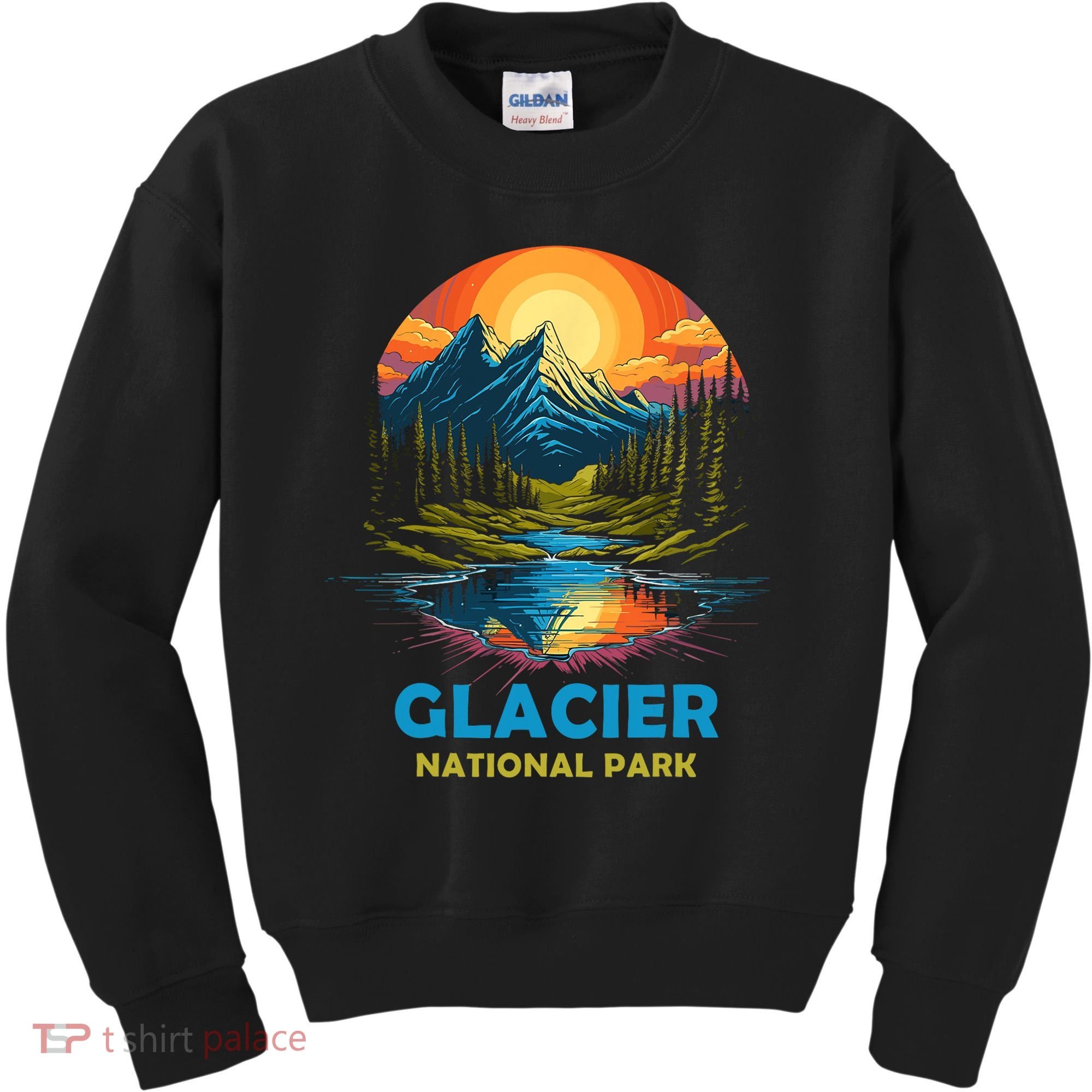 Glacier National Park Montana Mountains Trip Kids Sweatshirt