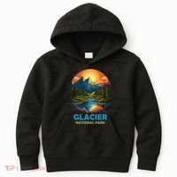 Glacier National Park Montana Mountains Trip Kids Hoodie thumb 0