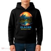 Glacier National Park Montana Mountains Trip Kids Hoodie thumb 4