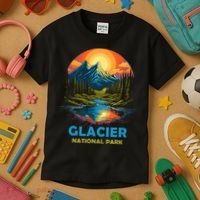 Glacier National Park Montana Mountains Trip Kids T-Shirt thumb 3