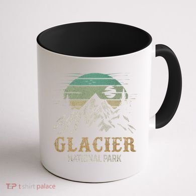 Glacier National Park Merchandise Retro Glacier Souvenirs Cute Gift Coffee Mug back