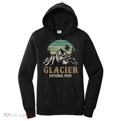 Glacier National Park Merchandise Retro Glacier Souvenirs Cute Gift Women's Hoodie