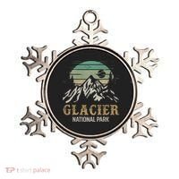 Glacier National Park Merchandise Retro Glacier Souvenirs Cute Gift Ornament thumb 0