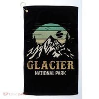 Glacier National Park Merchandise Retro Glacier Souvenirs Cute Gift Golf Towel thumb 0
