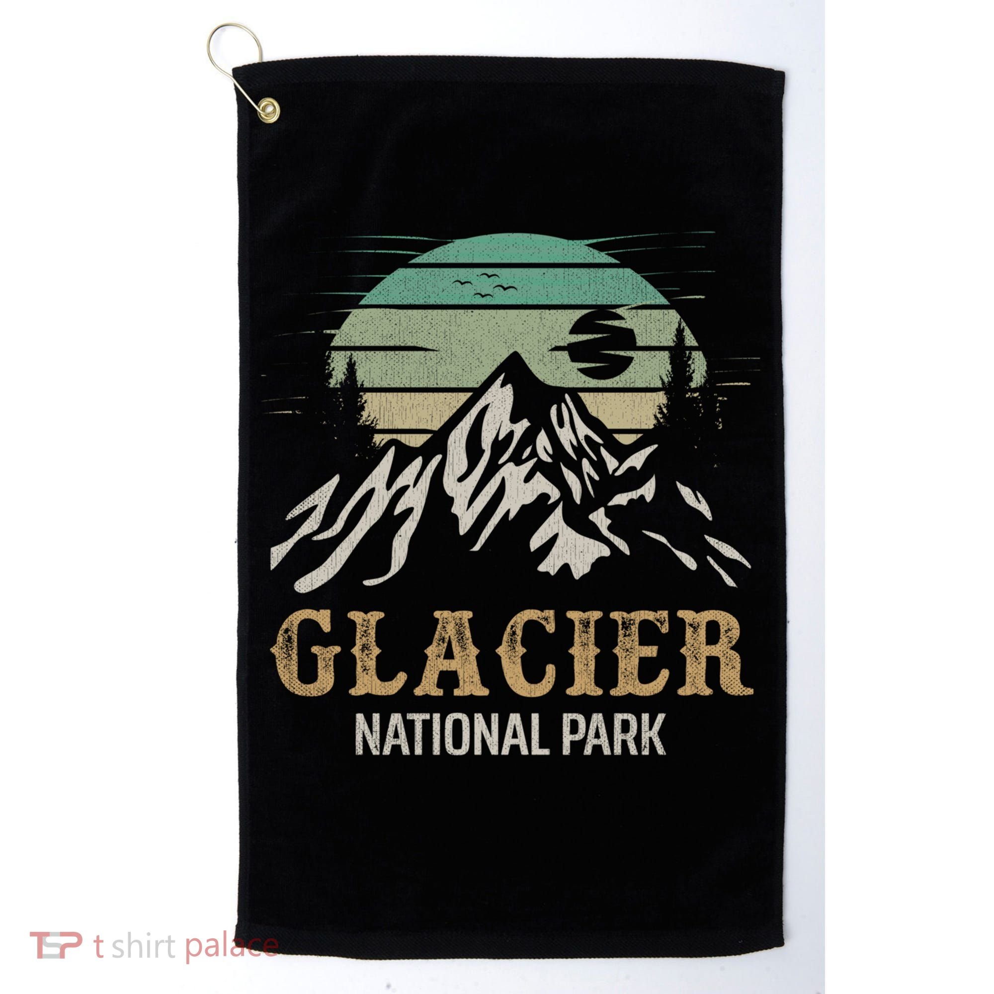 Glacier National Park Merchandise Retro Glacier Souvenirs Cute Gift Golf Towel