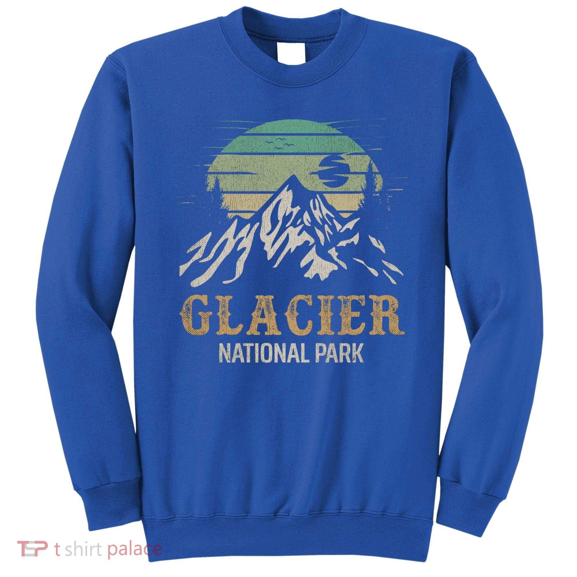 Glacier National Park Merchandise Retro Glacier Souvenirs Cute Gift Sweatshirt