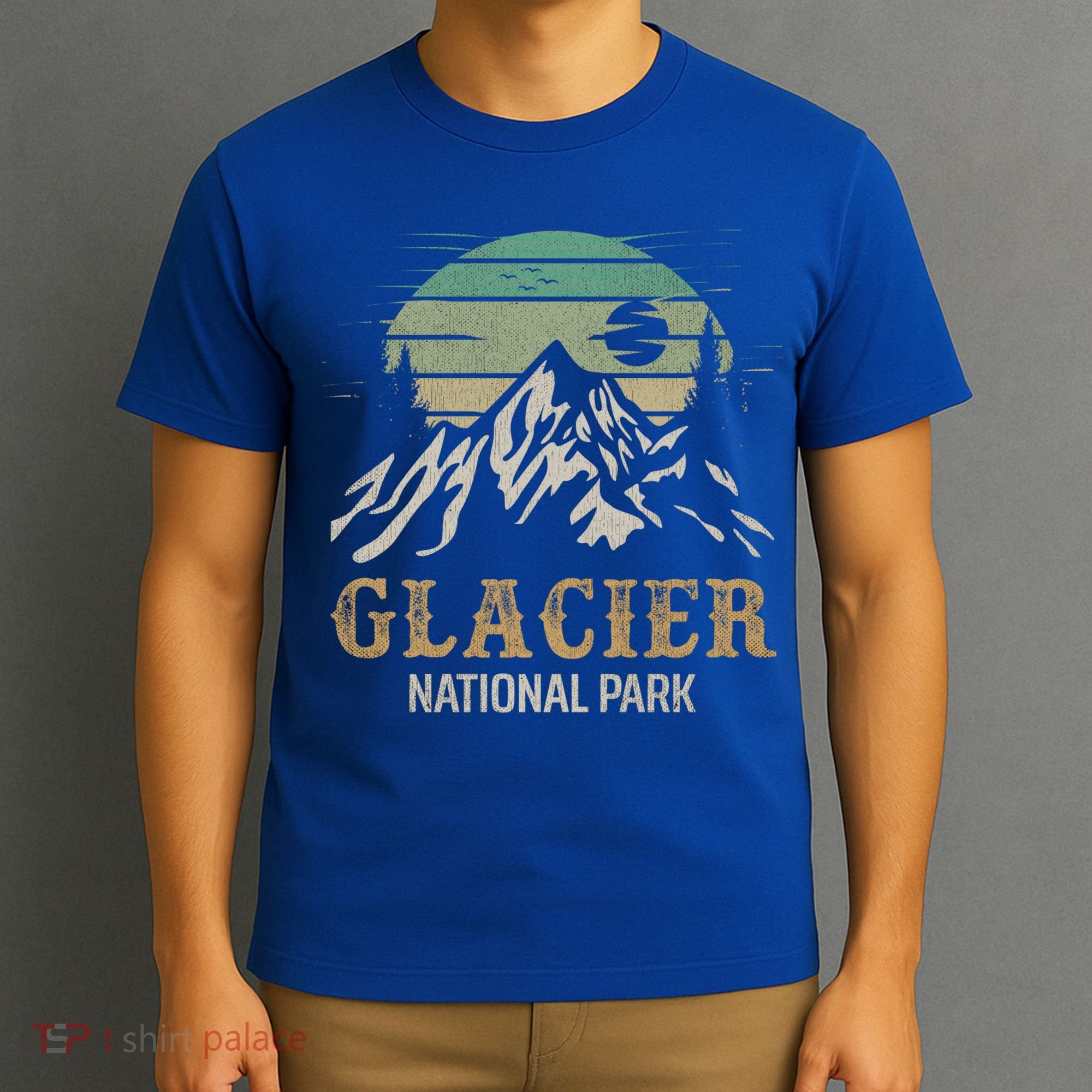 Glacier National Park Merchandise Retro Glacier Souvenirs Cute Gift T-Shirt