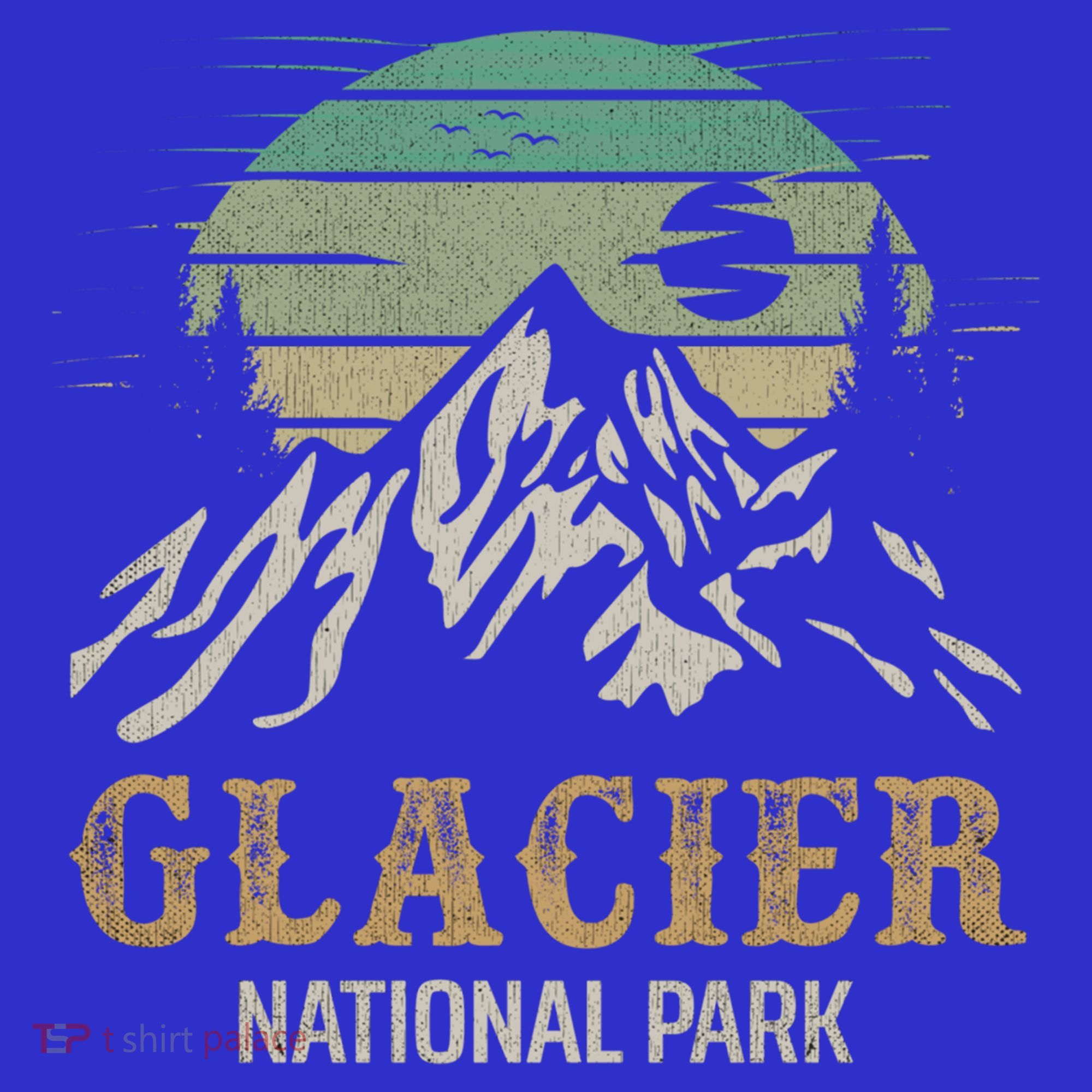 Glacier National Park Merchandise Retro Glacier Souvenirs Cute Gift T-Shirt