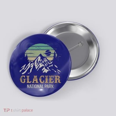 Glacier National Park Merchandise Retro Glacier Souvenirs Cute Gift Button