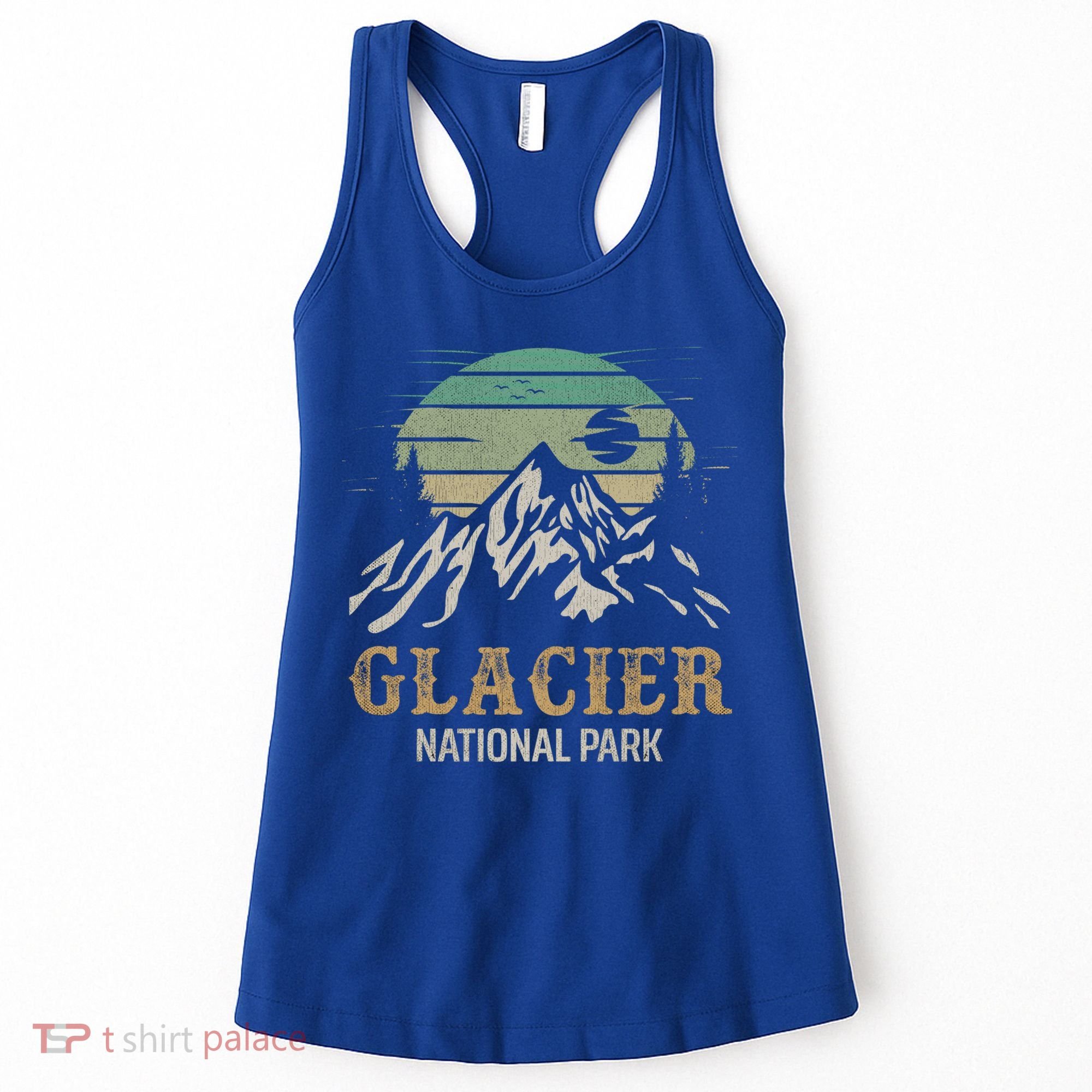 Glacier National Park Merchandise Retro Glacier Souvenirs Cute Gift Women's Tank Top