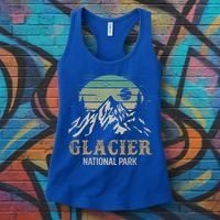 Glacier National Park Merchandise Retro Glacier Souvenirs Cute Gift Women's Tank Top thumb 3