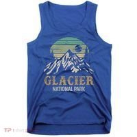 Glacier National Park Merchandise Retro Glacier Souvenirs Cute Gift Tank Top thumb 0