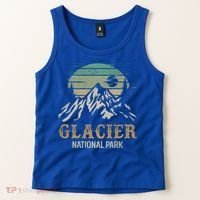 Glacier National Park Merchandise Retro Glacier Souvenirs Cute Gift Tank Top thumb 2