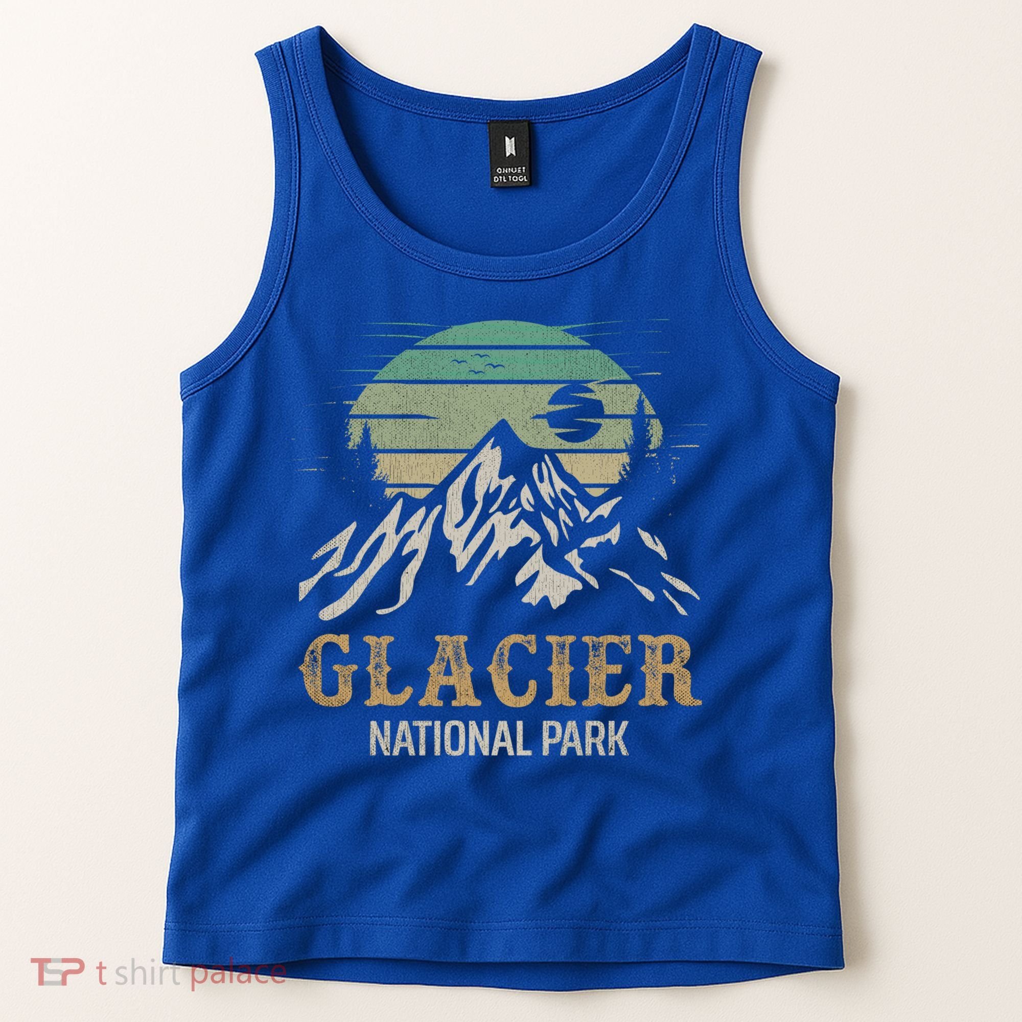 Glacier National Park Merchandise Retro Glacier Souvenirs Cute Gift Tank Top