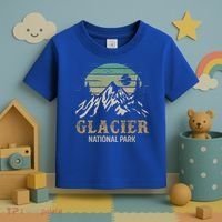 Glacier National Park Merchandise Retro Glacier Souvenirs Cute Gift Toddler T-Shirt thumb 3