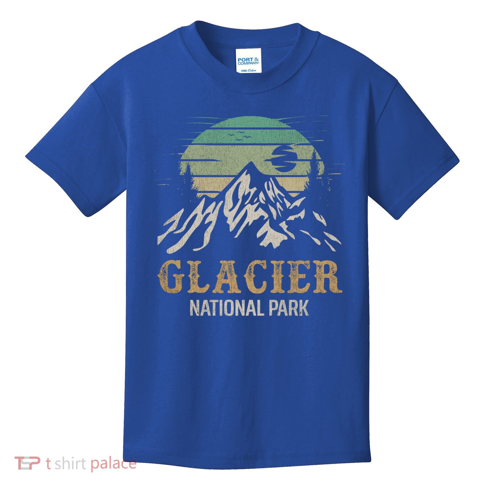Glacier National Park Merchandise Retro Glacier Souvenirs Cute Gift Kids T-Shirt