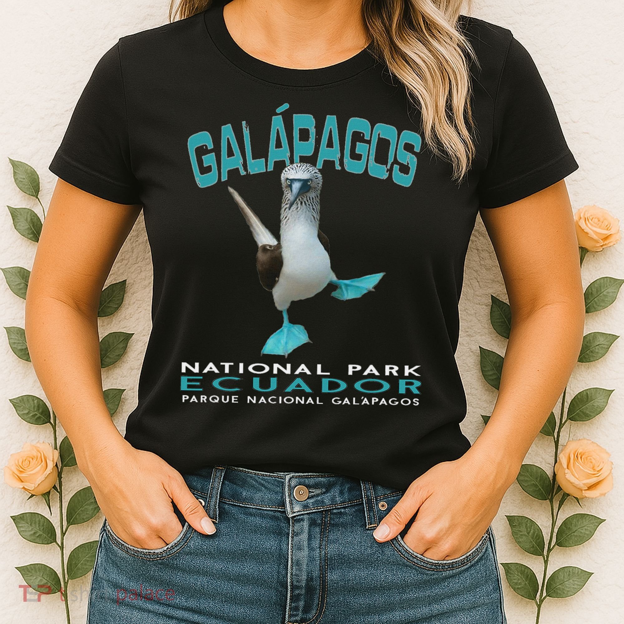 Galapagos National Park Ecuador Blue Footed Boobies Keepsake Women's T-Shirt