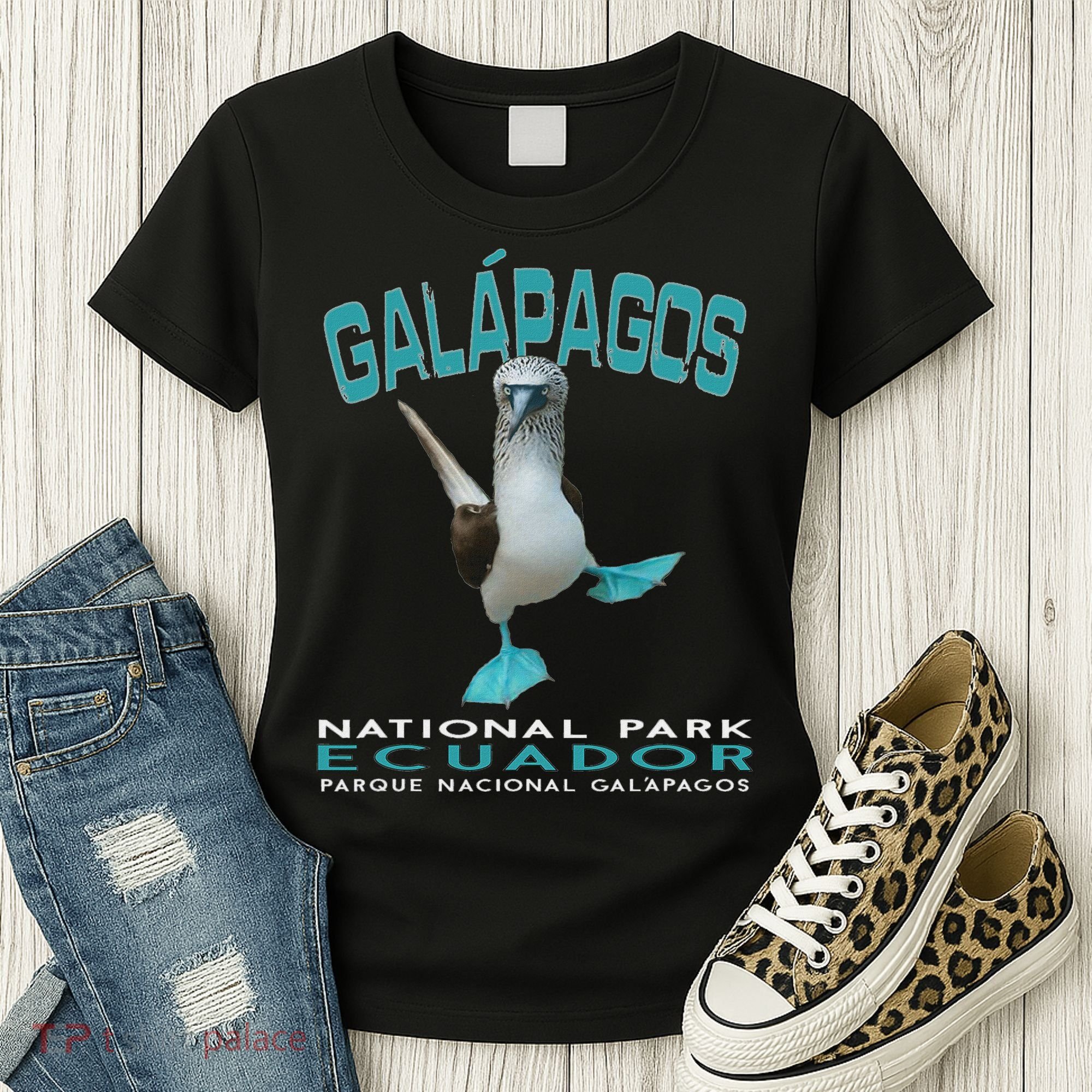 Galapagos National Park Ecuador Blue Footed Boobies Keepsake Women's T-Shirt