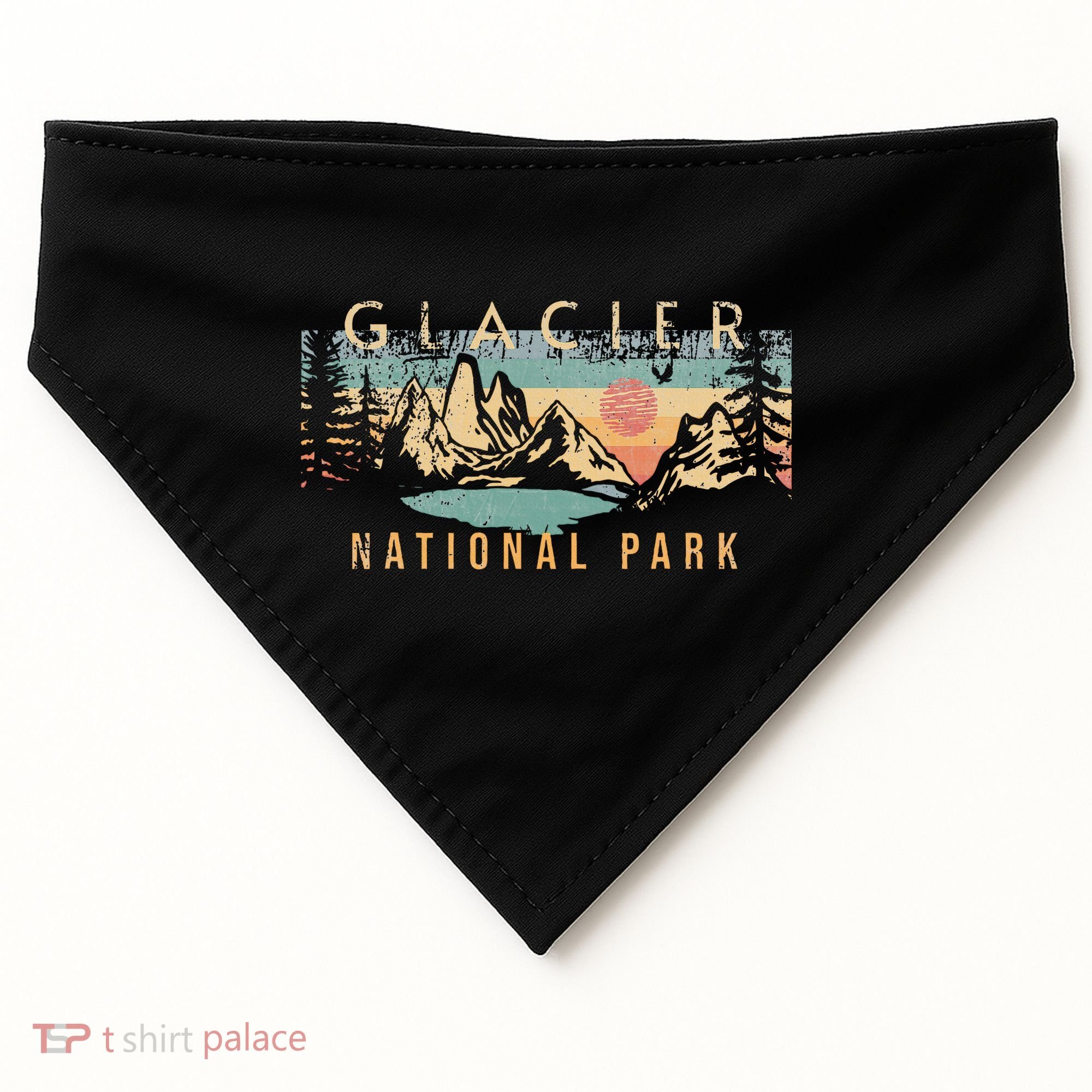 Glacier National Park USA-Made Doggie Bandana