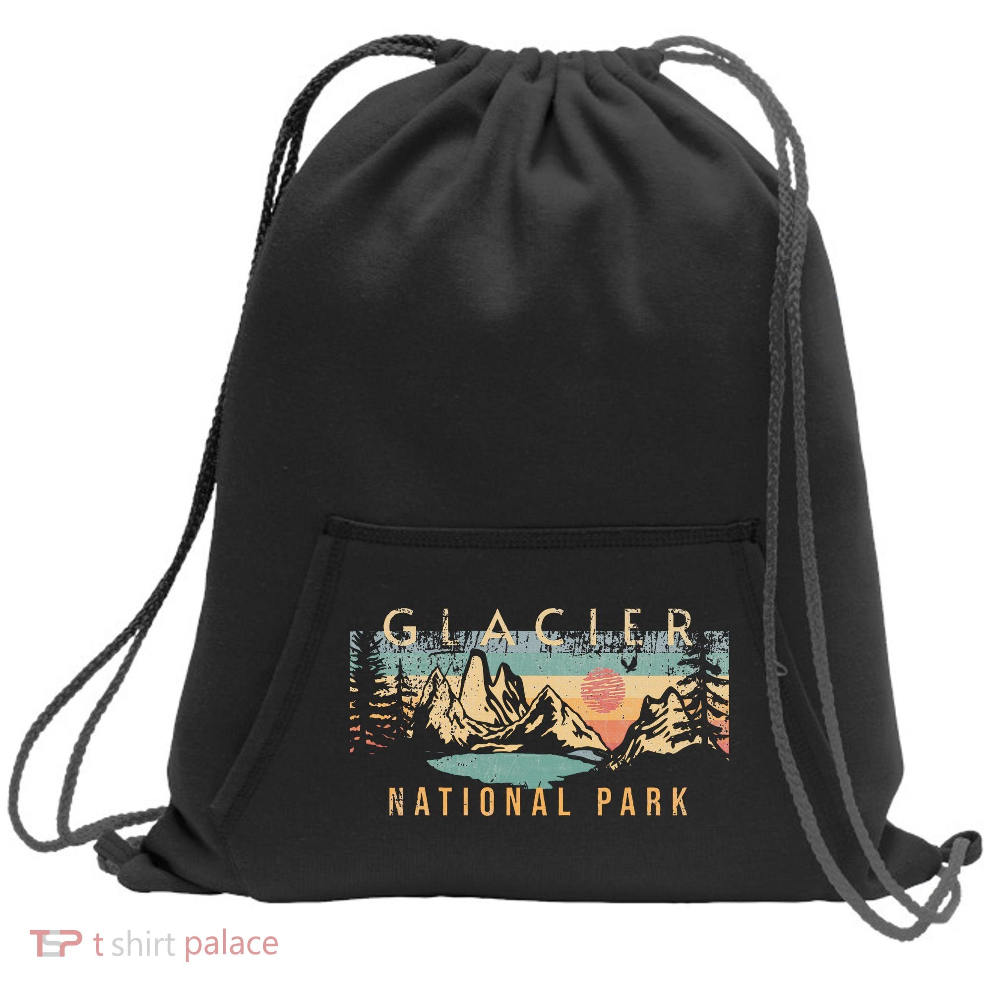 Glacier National Park Sweatshirt Cinch Pack Bag