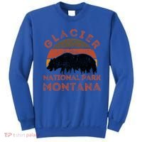 Glacier National Park Montana Bear Hiking Nature Vintage Gift Sweatshirt thumb 0