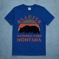 Glacier National Park Montana Bear Hiking Nature Vintage Gift T-Shirt thumb 5