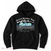 Glacier National Park Montana Moose Hiking Camping Souvenir Hoodie thumb 0