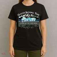 Glacier National Park Montana Moose Hiking Camping Souvenir T-Shirt thumb 4