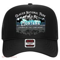 Glacier National Park Montana Moose Hiking Camping Souvenir Hat thumb 0