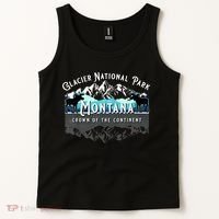 Glacier National Park Montana Moose Hiking Camping Souvenir Tank Top thumb 2