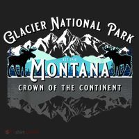 Glacier National Park Montana Moose Hiking Camping Souvenir Golf Towel thumb 3