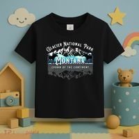 Glacier National Park Montana Moose Hiking Camping Souvenir Toddler T-Shirt thumb 3
