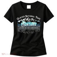 Glacier National Park Montana Moose Hiking Camping Souvenir Women's T-Shirt thumb 0