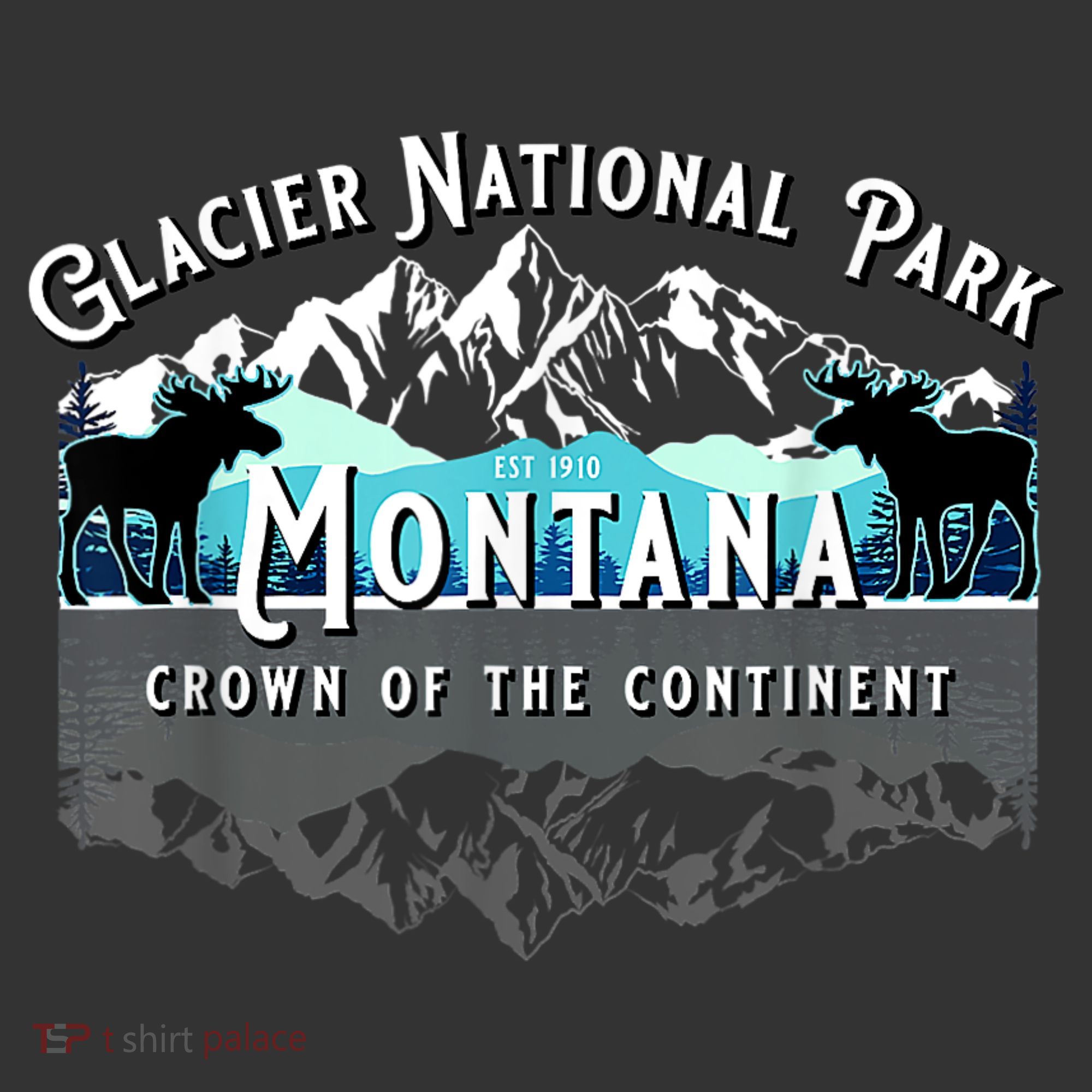 Glacier National Park Montana Moose Hiking Camping Souvenir Ornament