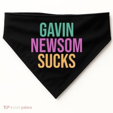 Gavin Newsom Sucks USA-Made Doggie Bandana