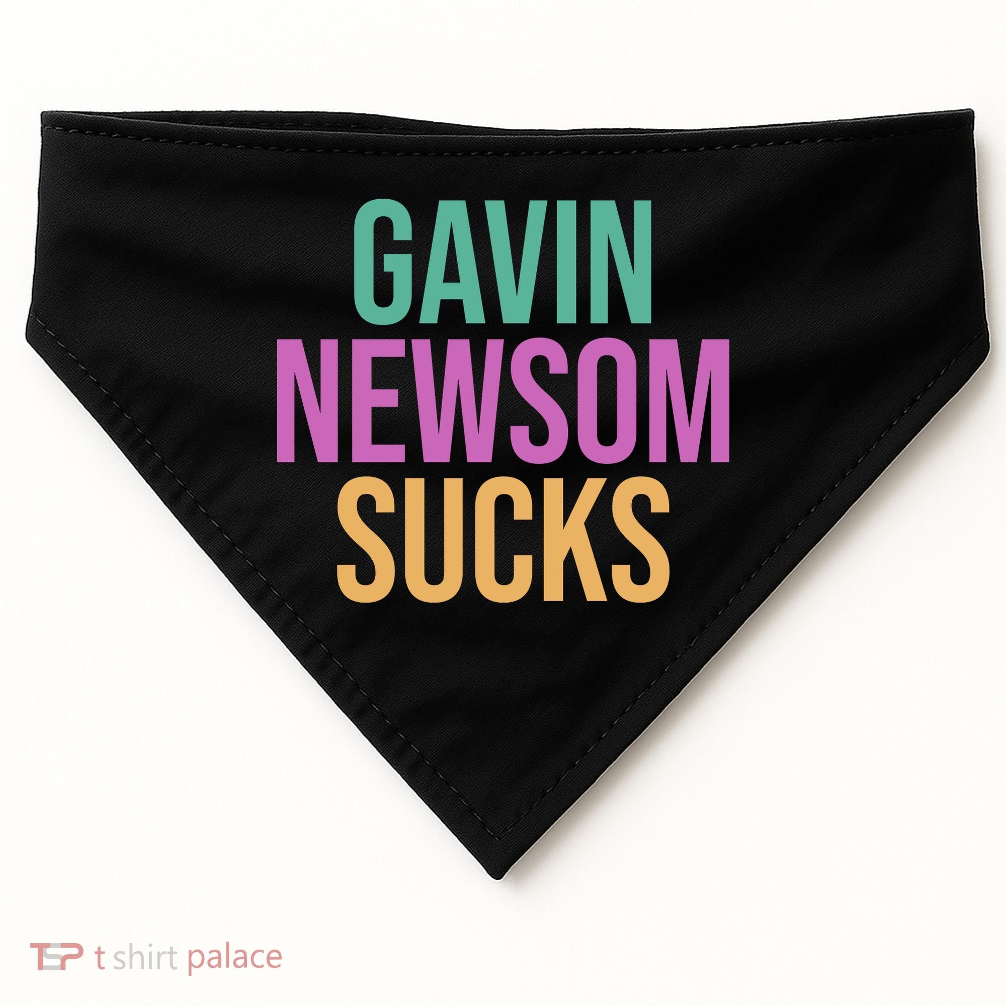 Gavin Newsom Sucks USA-Made Doggie Bandana