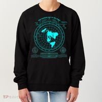 Gleasons New Standard Map Of The World Flat Earth Women's Sweatshirt thumb 0