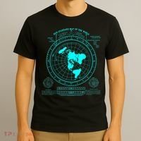Gleasons New Standard Map Of The World Flat Earth T-Shirt thumb 3